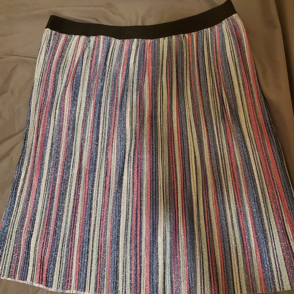 Unique Vintage Sparkly Pink Blue Silver Skirt